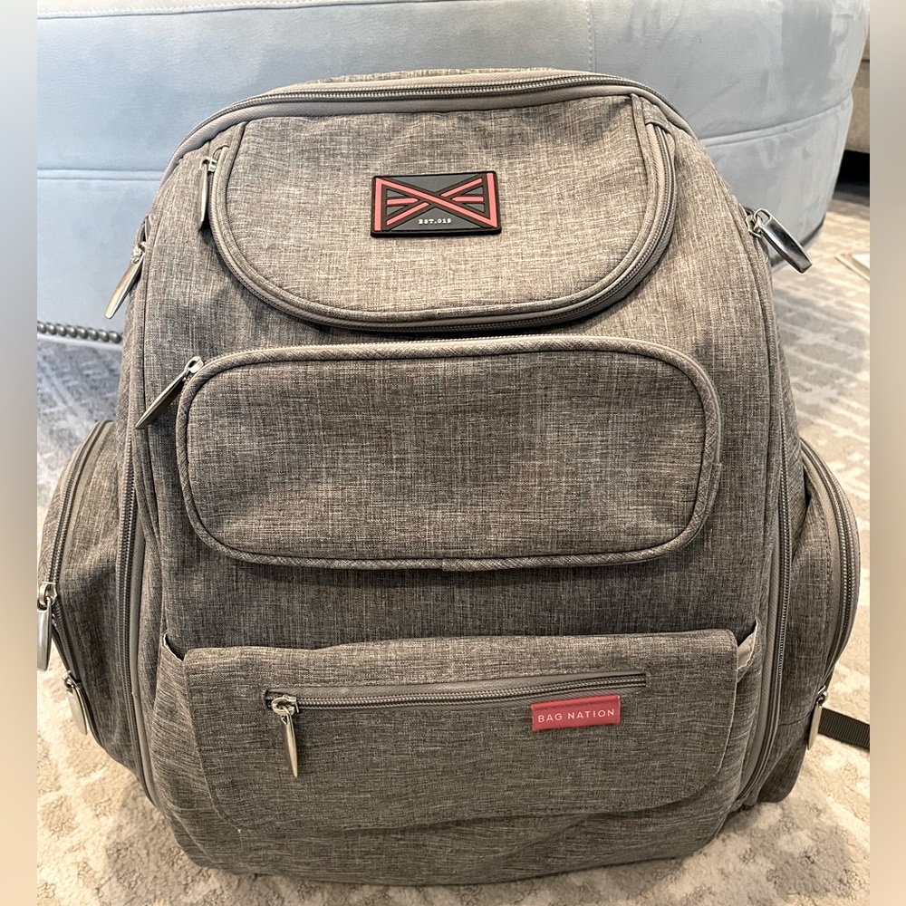 Barely used backpack style diaper bag